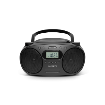 Roberts ZOOMBOXFMBK, FM/AM Boombox w/ CD Player, Black