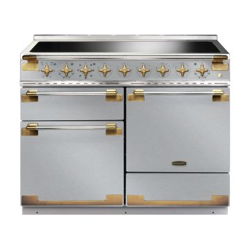 Rangemaster ELS110EISS/AB, Elise Luxe Induction 110cm Range Cooker,Stainless Steel with Brass Trim