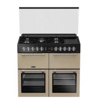 Leisure Chefmaster CC100F521C, 100cm, Dual Fuel Range Cooker, Cream & Black