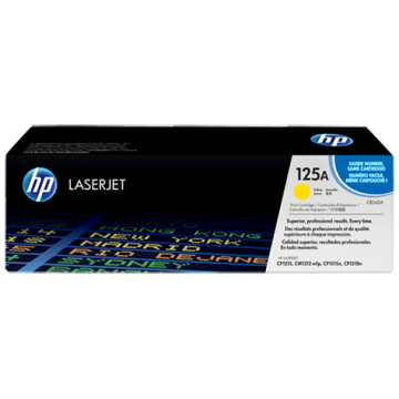 HP CB542A, Yellow Original LaserJet Toner Cartridge