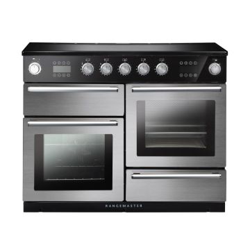 Rangemaster NEX110SOEISS/C, Nexus Induction 110cm Range Cooker,Stainless Steel with Chrome Trim
