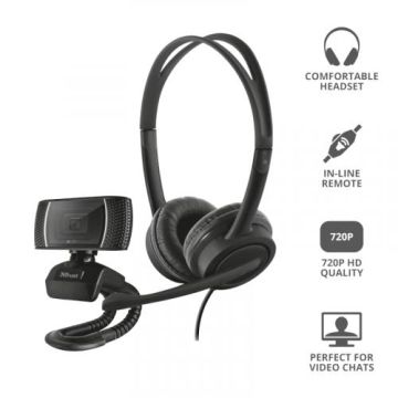 Trust T24036, 2-in-1 Headset & Microphone, Home Office Bundle