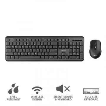 Trust T24153, Silent Wireless Keyboard & Mouse Set