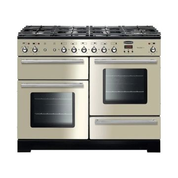 Rangemaster TOLP110DFFIV/C, Toledo+ Dual Fuel 110cm Range Cooker,Ivory with Chrome Trim