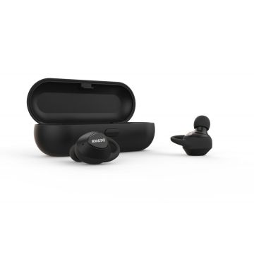 DENVER TWE52, Truly Wireless Bluetooth Earbuds W/ Charging Case, Black