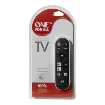 One For All URC6810, TV Zapper, Remote Control, Black