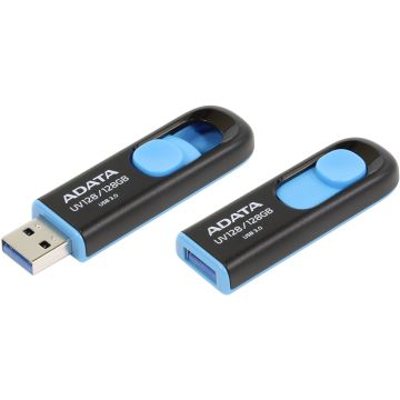 Adata AUV128128GRBE, USB 3.1 128GB Flash Drive, Black/Blue