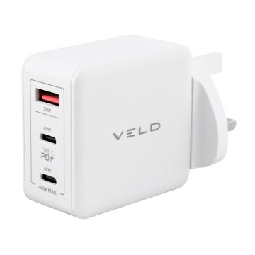 Veld 65W, Super Fast Wall Charger - 3 Port