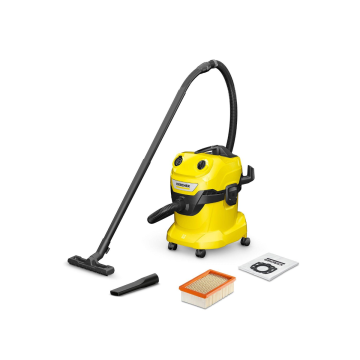 Karcher WD 4 16282110, Wet & Dry Vacuum Cleaner, Yellow