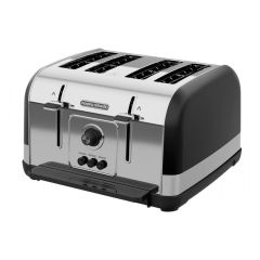 Morphy Richards 240131, Venture 4-Slice Toaster, Black/Silver