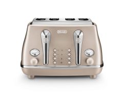 DeLonghi Icona CTOT4003BG, 4-Slice Toaster, Metallic Gold