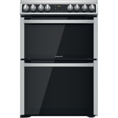 Hotpoint HDM67V8D2CXUK, 60cm, Electric Cooker w/ Double Oven, Stainless Steel