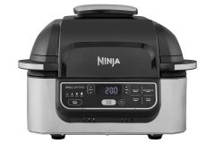 Ninja Foodi AG301UK, Health Grill & Air Fryer, Black & Brushed Steel