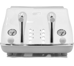 DeLonghi CTOC4003W, Icona Capitals 4 Slice Toaster, White