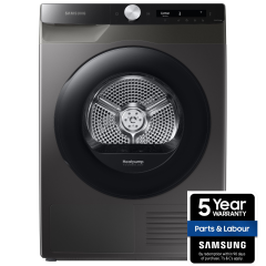 Samsung DV80T5220AX, Heat Pump Tumble Dryer, Inox 