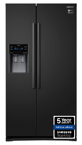 samsung rs50n3413bc 2 door side by side american fridge freezer black